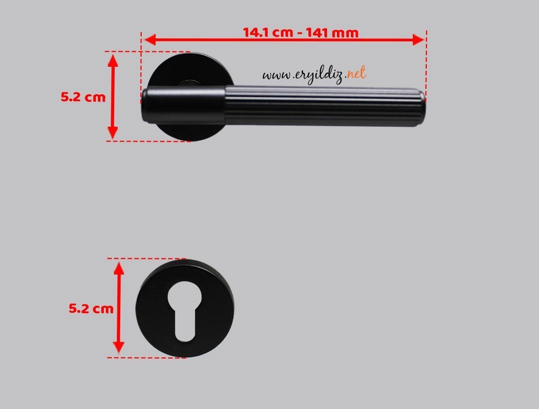 Doğanlar Lore Rozetli Kapı Kolu Matsiyah - Dış Kapısı Er Yıldız Hırdavat