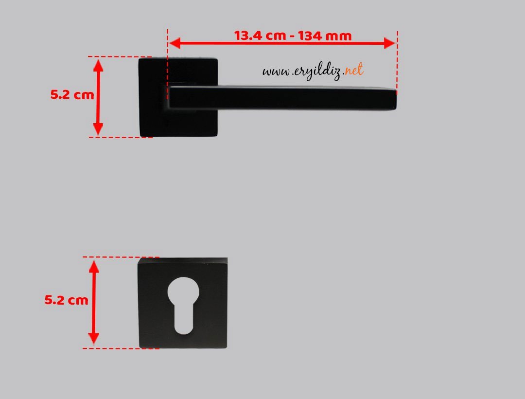 Doğanlar Parma Rozetli Kapı Kolu Matsiyah - Dış Kapısı Er Yıldız hırdavat