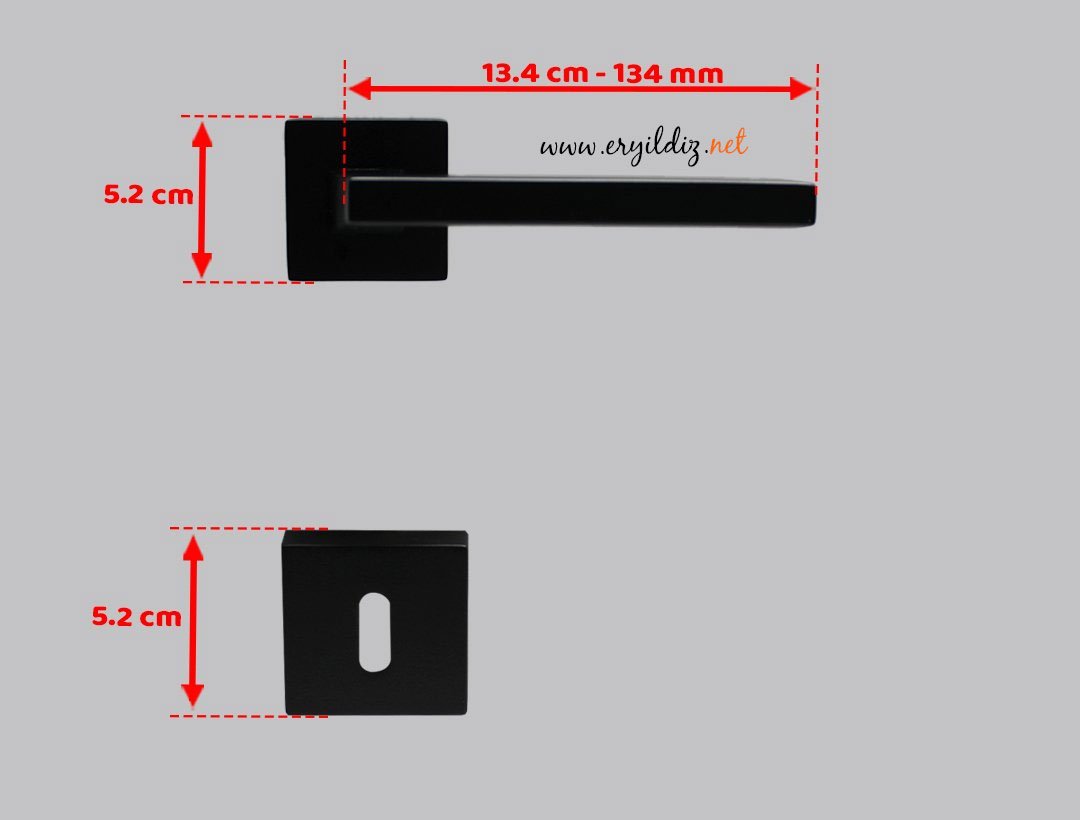 Doğanlar Parma Rozetli Kapı Kolu Matsiyah - Oda Kapsı Er yıldız Hırdavat
