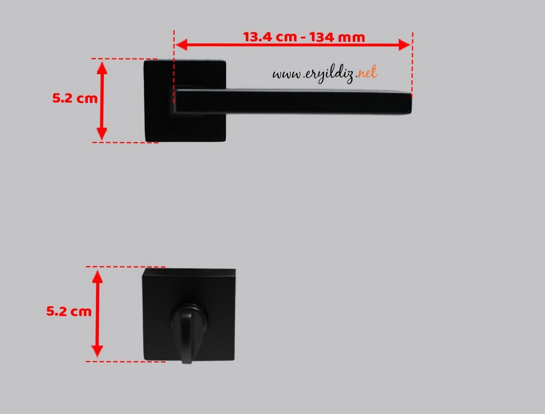 Doğanlar Parma Rozetli Kapı Kolu Matsiyah - Wc Kapsı Er Yıldız Hırdavat