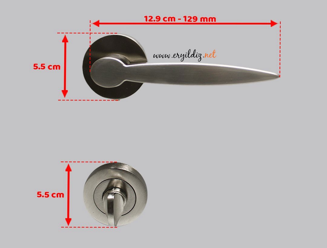 Doğanlar Pier Rozetli Kapı Kolu Saten - Wc Kapsı Er Yıldız Hırdavat