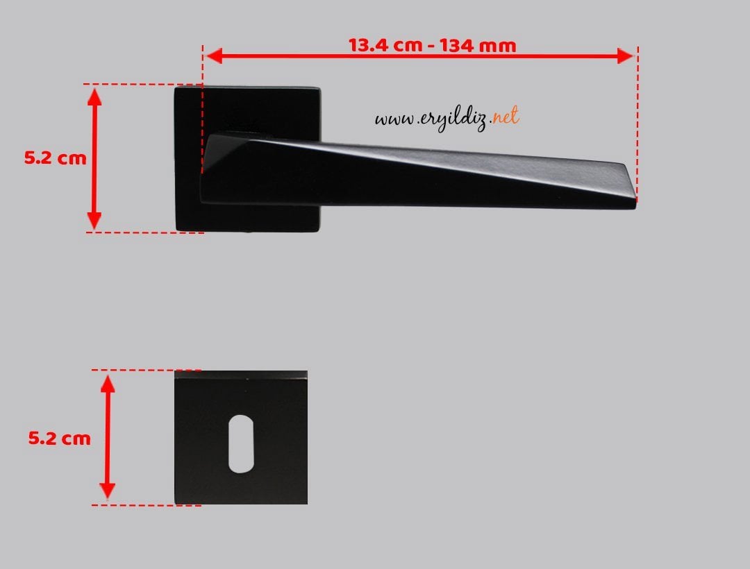 Doğanlar Prizma Rozetli Kapı Kolu Matsiyah - Oda Kapısı Er Yıldız hırdavat
