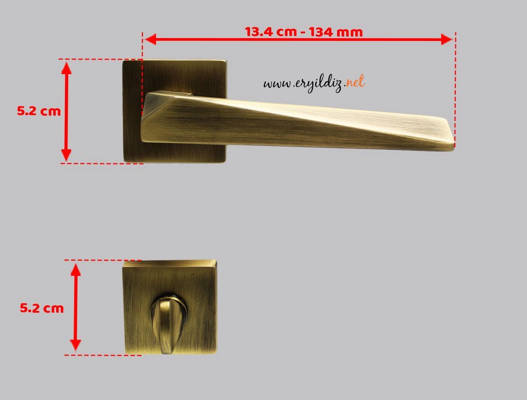 Doğanlar Prizma Rozetli Kapı Kolu Olifka - Wc Kapısı Er Yıldız hırdavat