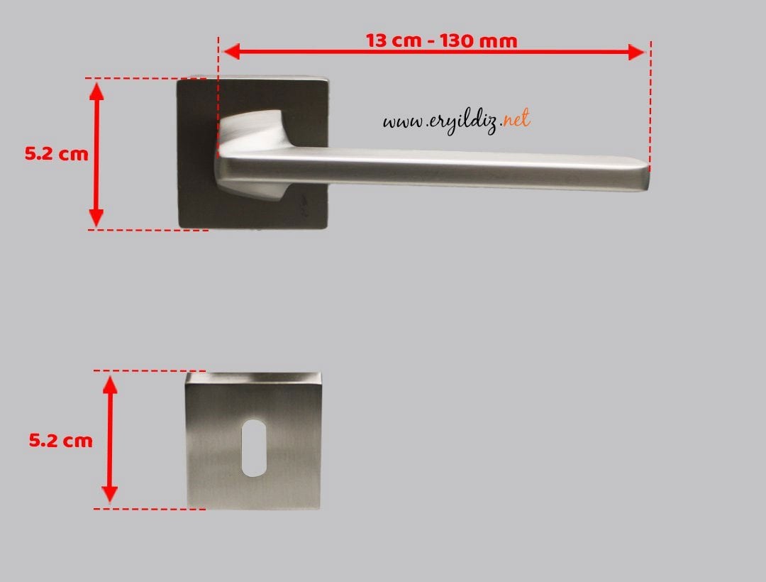 Doğanlar Radya Rozetli Kapı Kolu Süper Setan - Oda Kapısı Er Yıldız Hırdavat