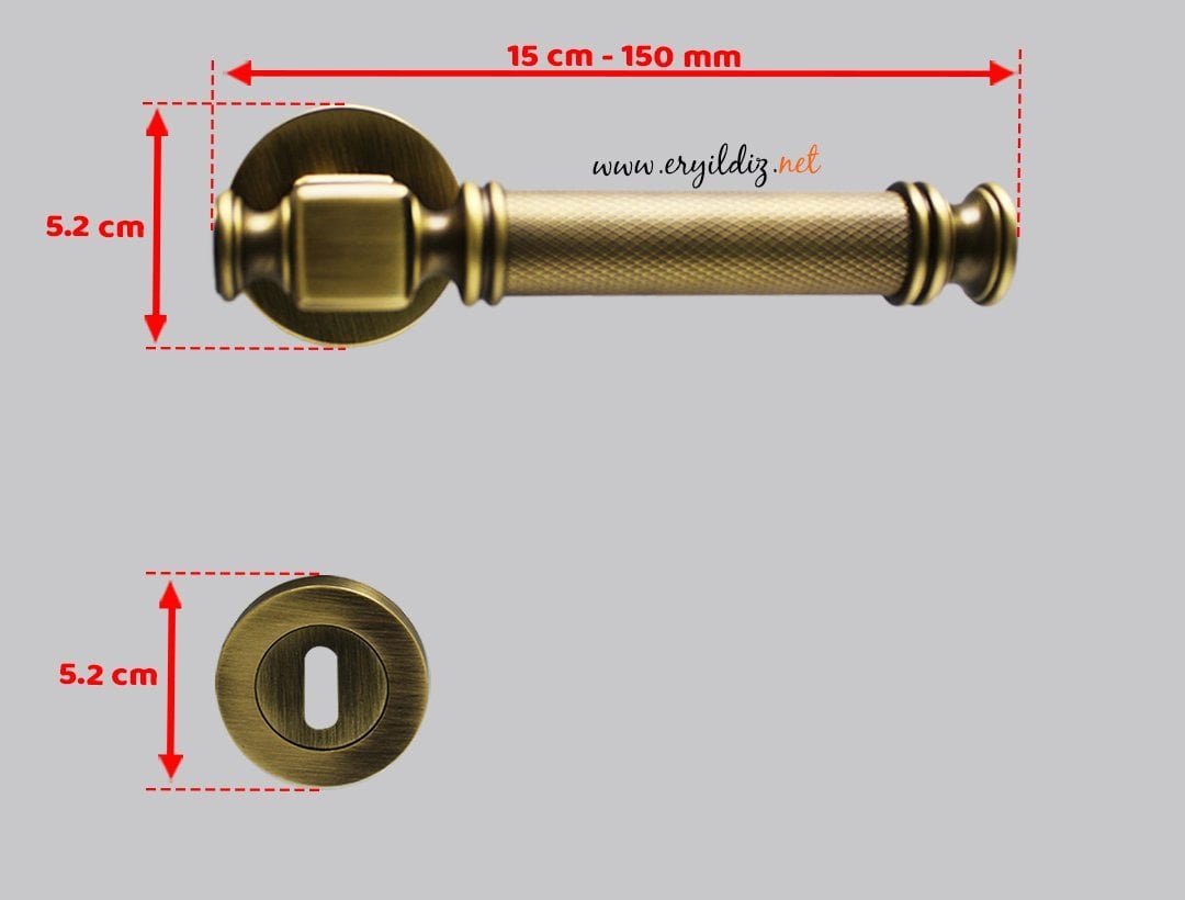 Doğanlar Termo Rozetli Kapı Kolu Olifka - Oda Kapısı Er Yıldız Hırdavat