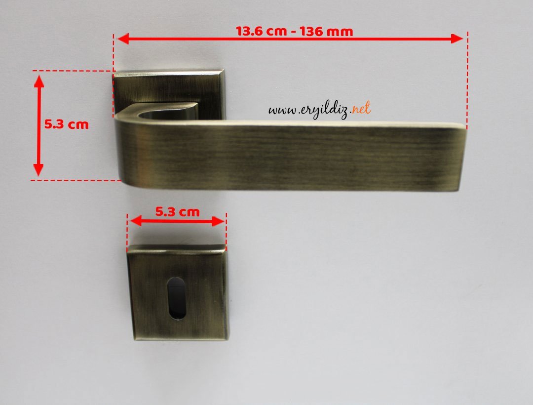 Nobel Bartın Kare Rozetli Mobilya Kapı Kolu Antiksarı Oda Er Yıldız Hırdavat