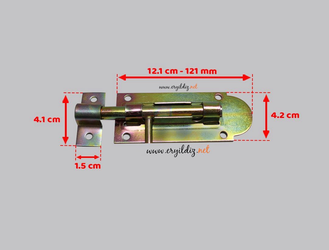Arıel Mavzer Kapı Sürgüsü No:12 - 13 cm Er Yıldız Hırdavat