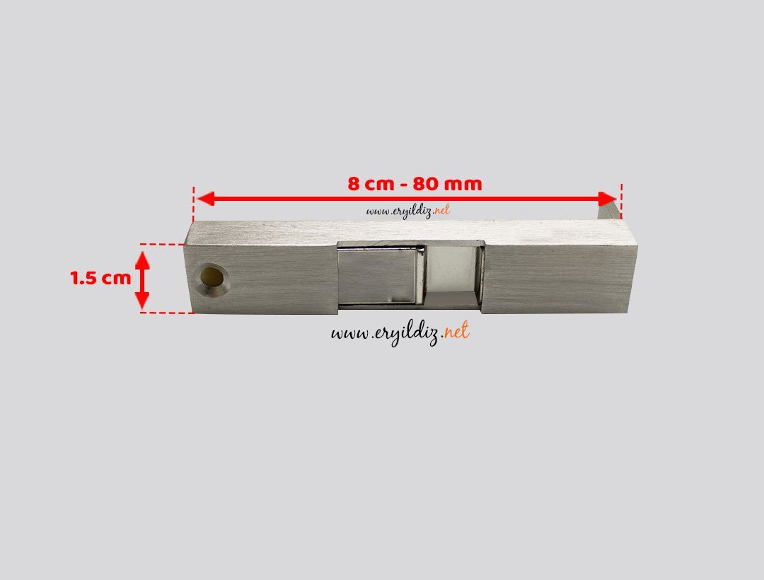 Gömme Kapı Sürgüsü Pirinç Saten - 8 cm Er Yıldız Hırdavat