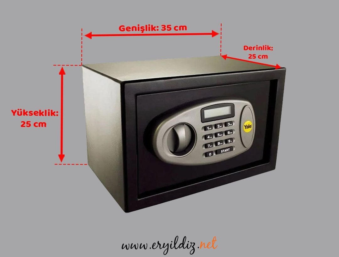 Yale Dijital LCD Ekranlı Kasa Orta Boy Er Yıldız Hırdavat