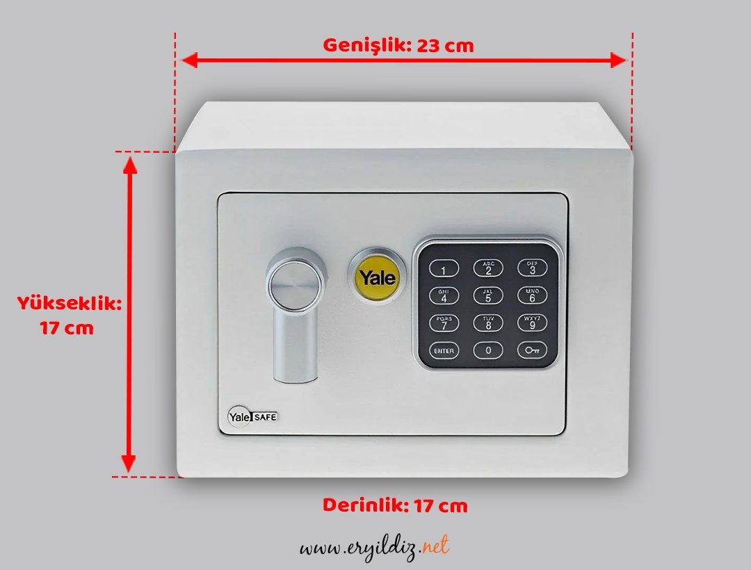 Yale Ekonomik Mini Seri Kasa Beyaz Er Yıldız Hırdavat