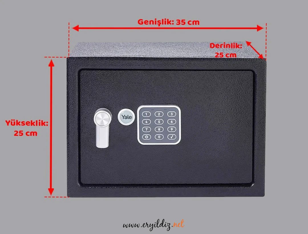 Yale Ekonomik Mini Seri Kasa Siyah Er yıldız Hırdavat