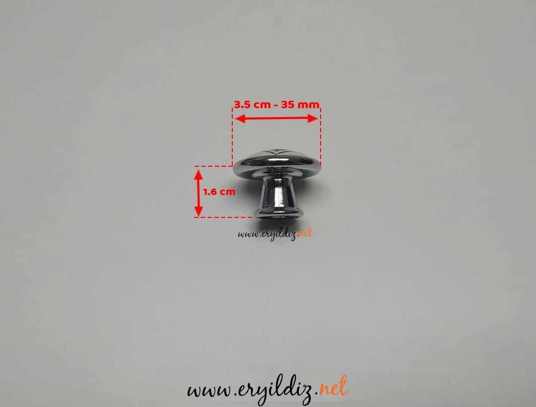 Esal Göreme Krom D-47 Düğme Kulp Eryıldız Hırdavat