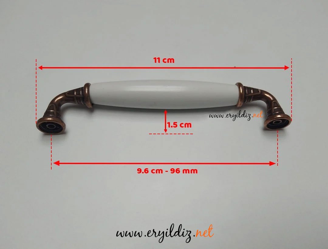 Eymen Polimer Yaldızlı Antik Bakır Mobilya Kulp 96 mm Eryıldız Hırdavat