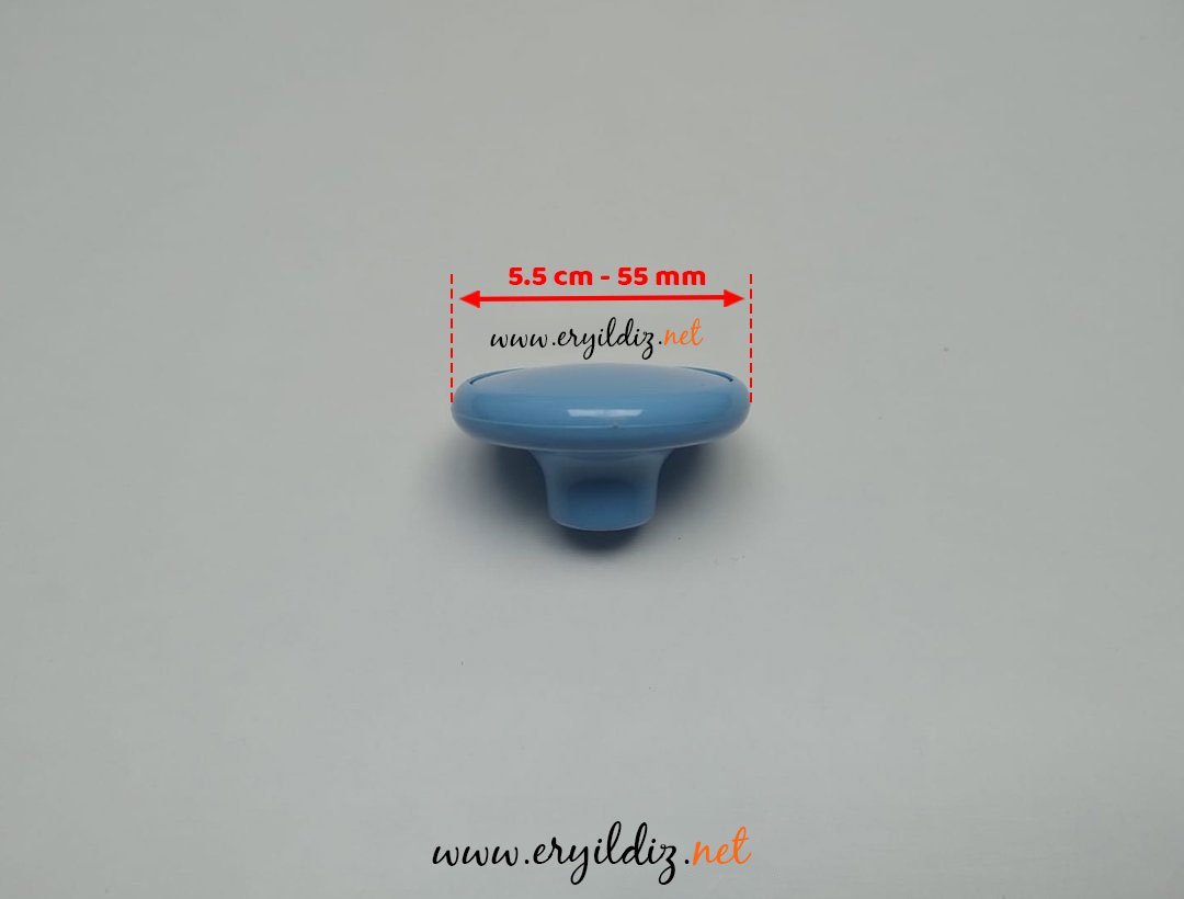 Fede Plastik Mobilya Düğmesi Mavi Eryıldız Hırdavat
