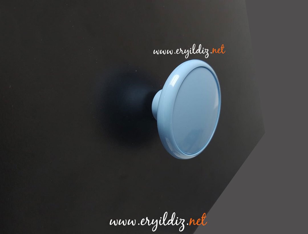 Fede Plastik Mobilya Düğmesi Mavi Eryıldız Hırdavat