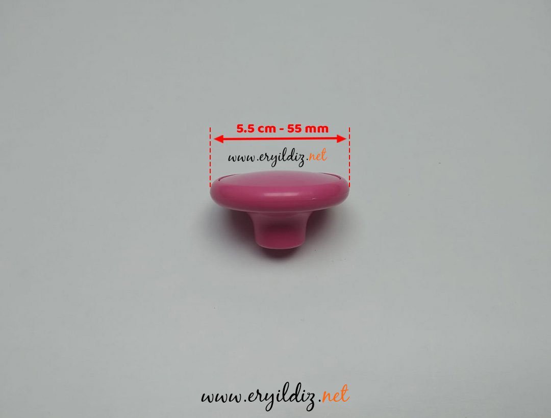 Fede Plastik Mobilya Düğmesi Pembe Eryıldız Hırdavat