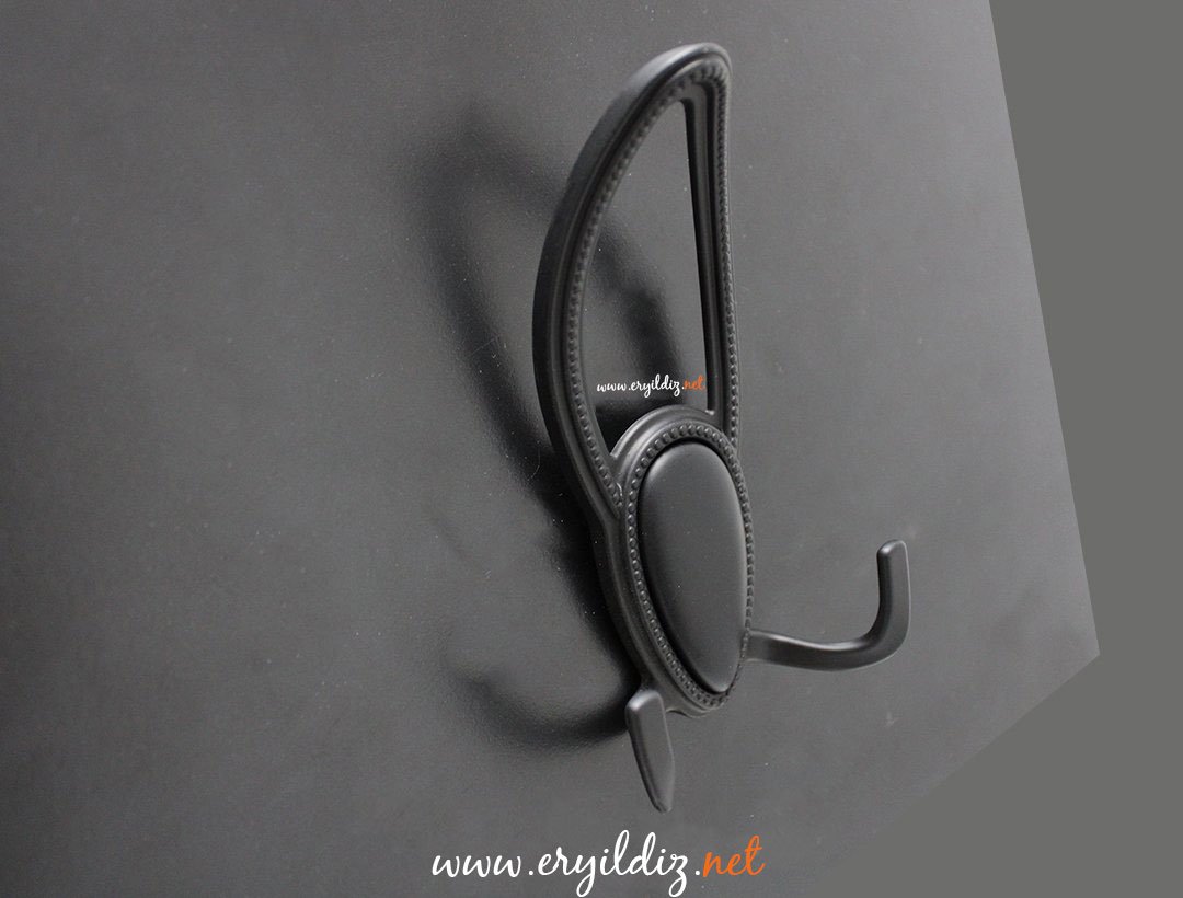 Modernax İnci Portmanto Askı Siyah Er yıldız Hırdavat