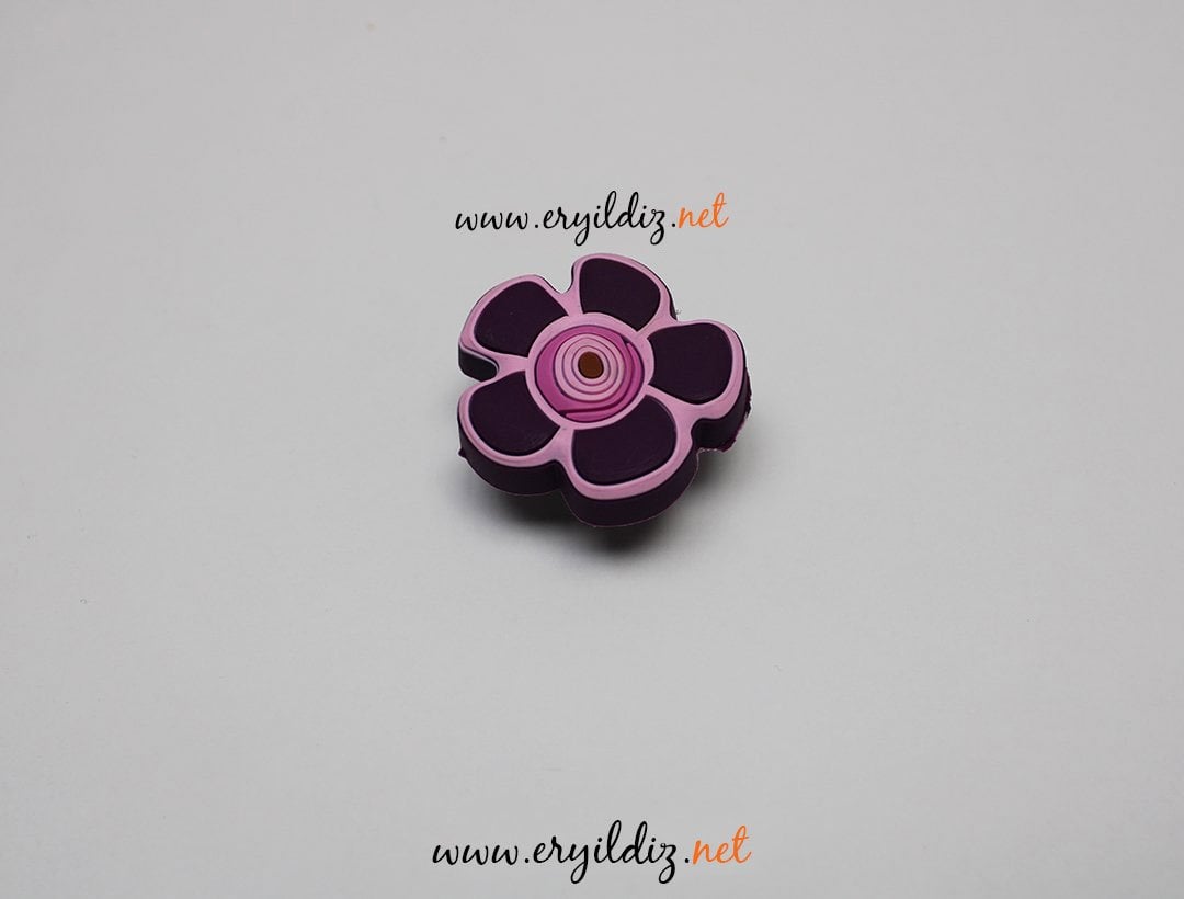 Çiçek Çocuk Odası Mobilya Kulp Pembe-Mor Eryıldız Hırdavat