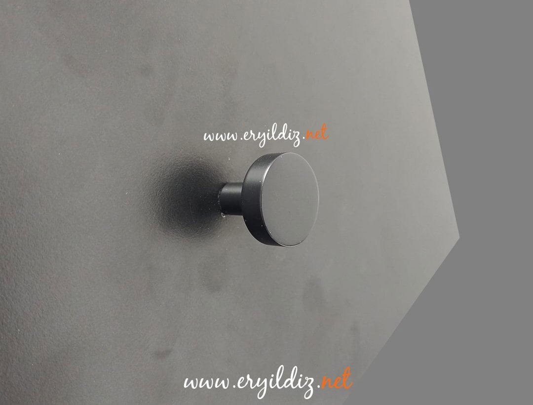 System 1910 Düğme Mobiya Kulp Siyah Eryıldız Hırdavat