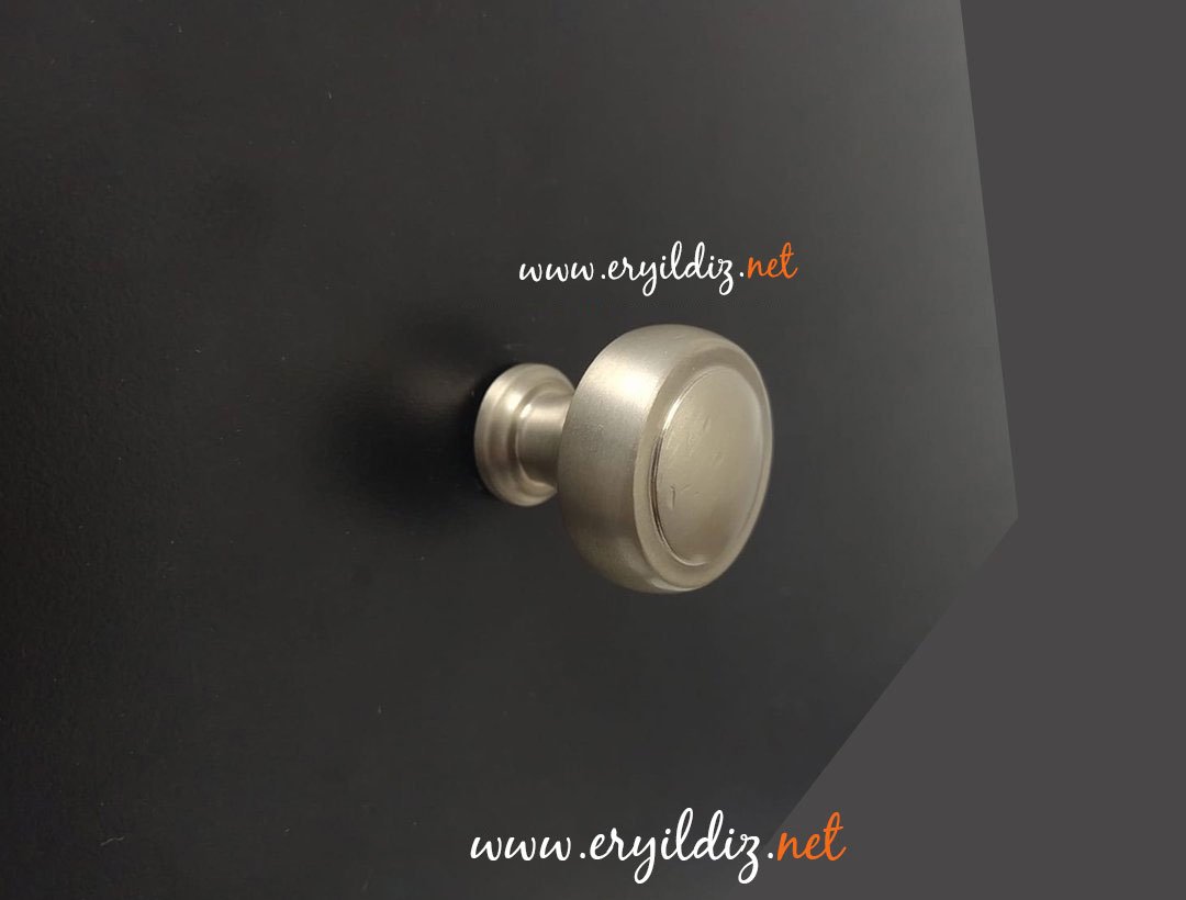System 1915 Düğme Mobilya Kulp 32 mm Mat Nikel Saten