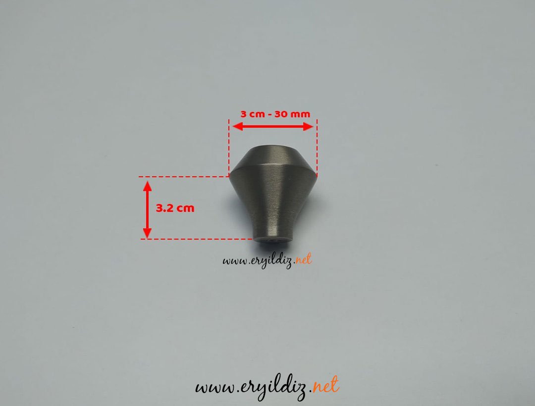 System 1945 Düğme 32 mm Mobilya Kulp Mat Nikel Eryıldız Hırdavat