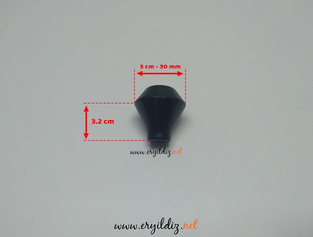 System 1945 Düğme 32 mm Mobilya Kulp Siyah Eryıldız Hırdavat
