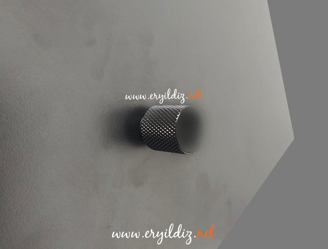 System 1965 Düğme Mobilya Kulp 8 mm Siyah Eryıldız Hırdavat