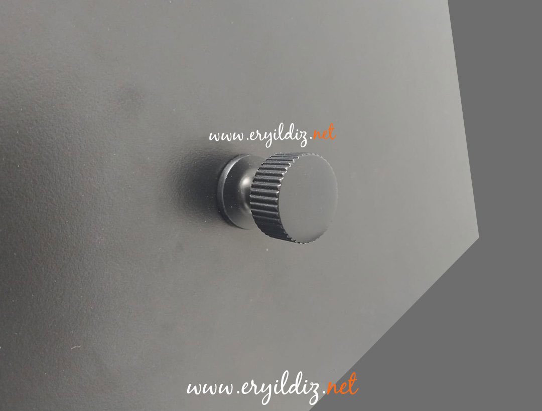 System 1975 Düğme Mobilya Kulp 26 mm Siyah Eryıldız Hırdavat
