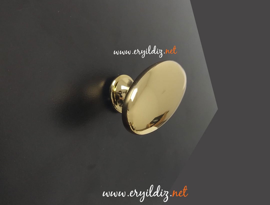 System 4322 Düğme Mobilya Kulp 8 mm Altın Sarısı Eryıldız hırdavat