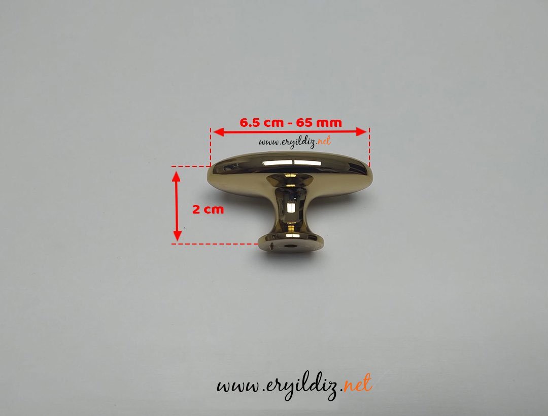 System 4322 Düğme Mobilya Kulp 8 mm Altın Sarısı