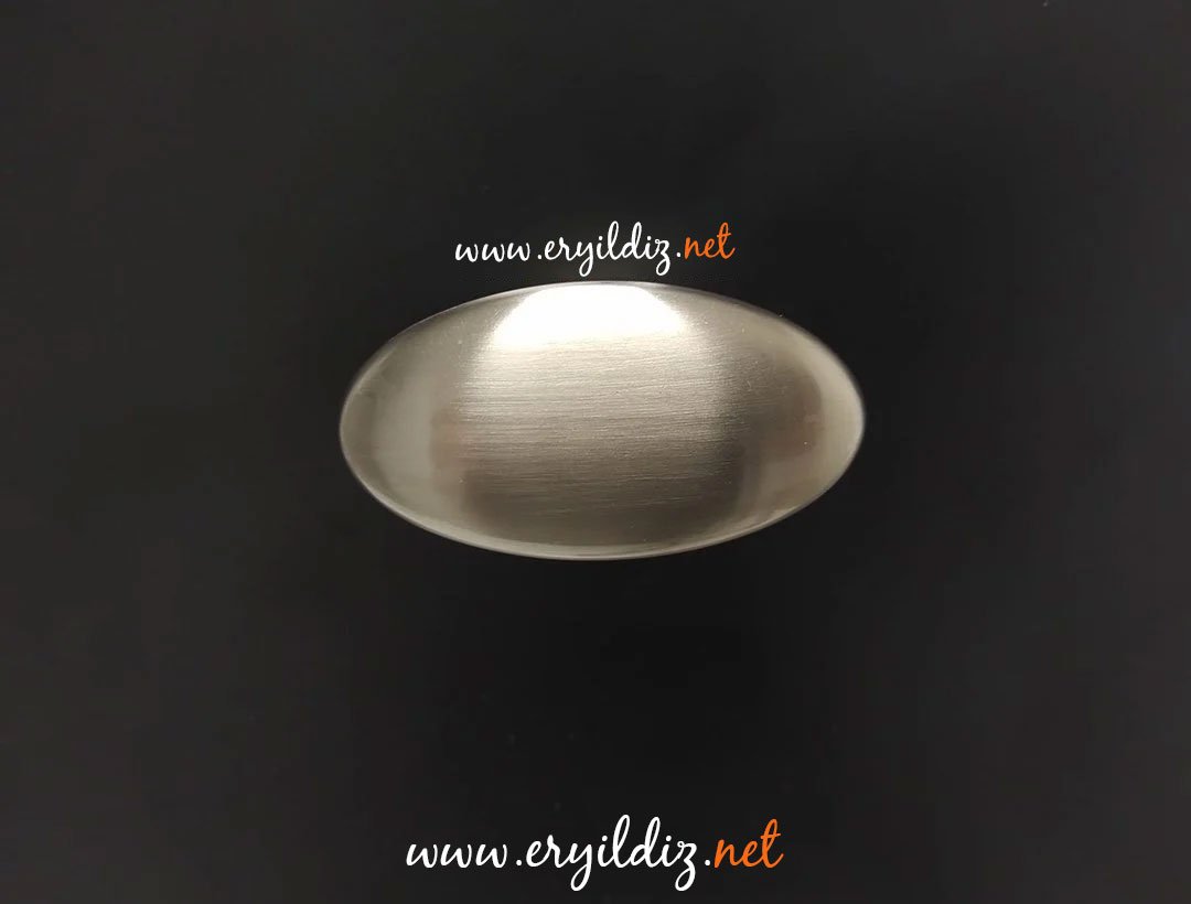 System 4322 Düğme Mobilya Kulp 8 mm Nikel Saten Eryıldız Hırdavat