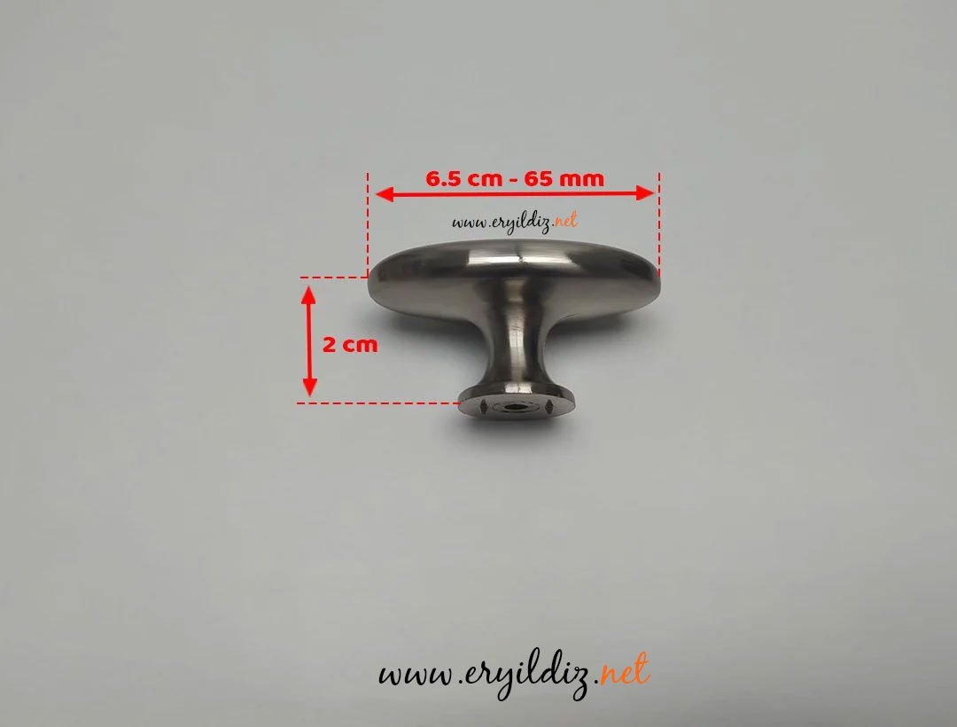 System 4322 Düğme Mobilya Kulp 8 mm Nikel Saten Eryıldız Hırdavat