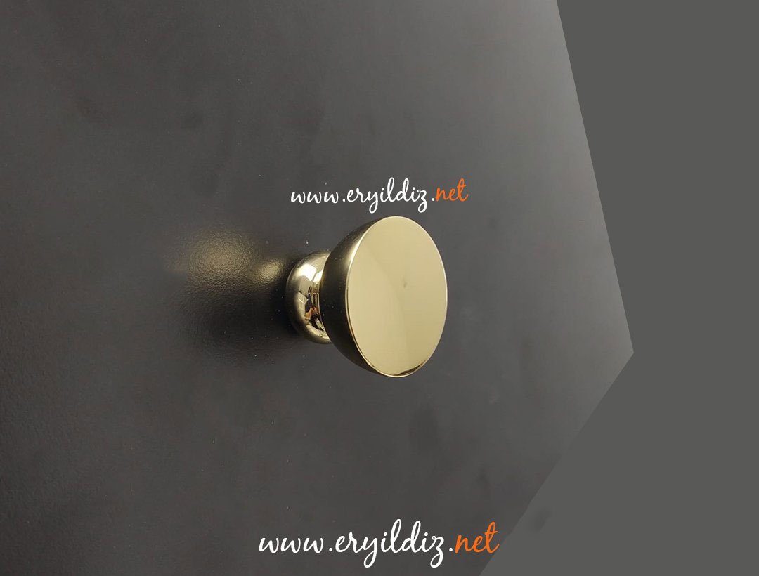 System SP 1958 Düğme Mobilya Kulp Altın Sarısı Eryıldız Hırdavat