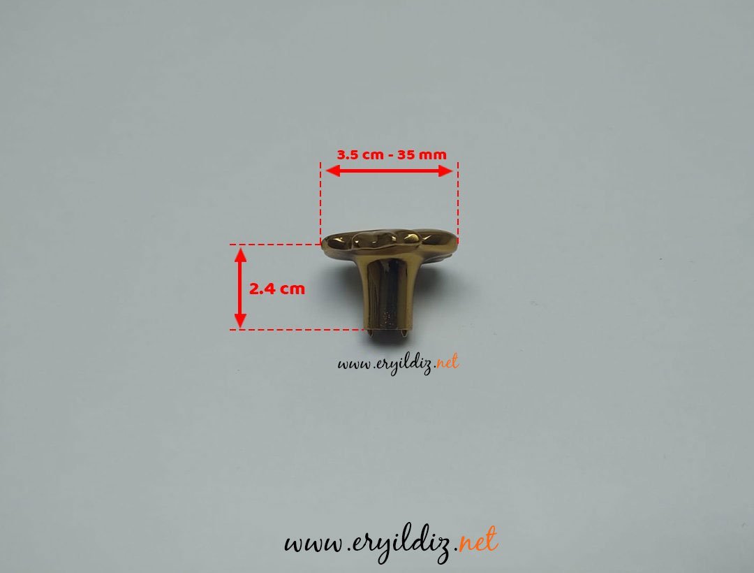 System SY 4400 Düğme Mobilya Kulp 8 mm Altın Eryıldız Hırdavat