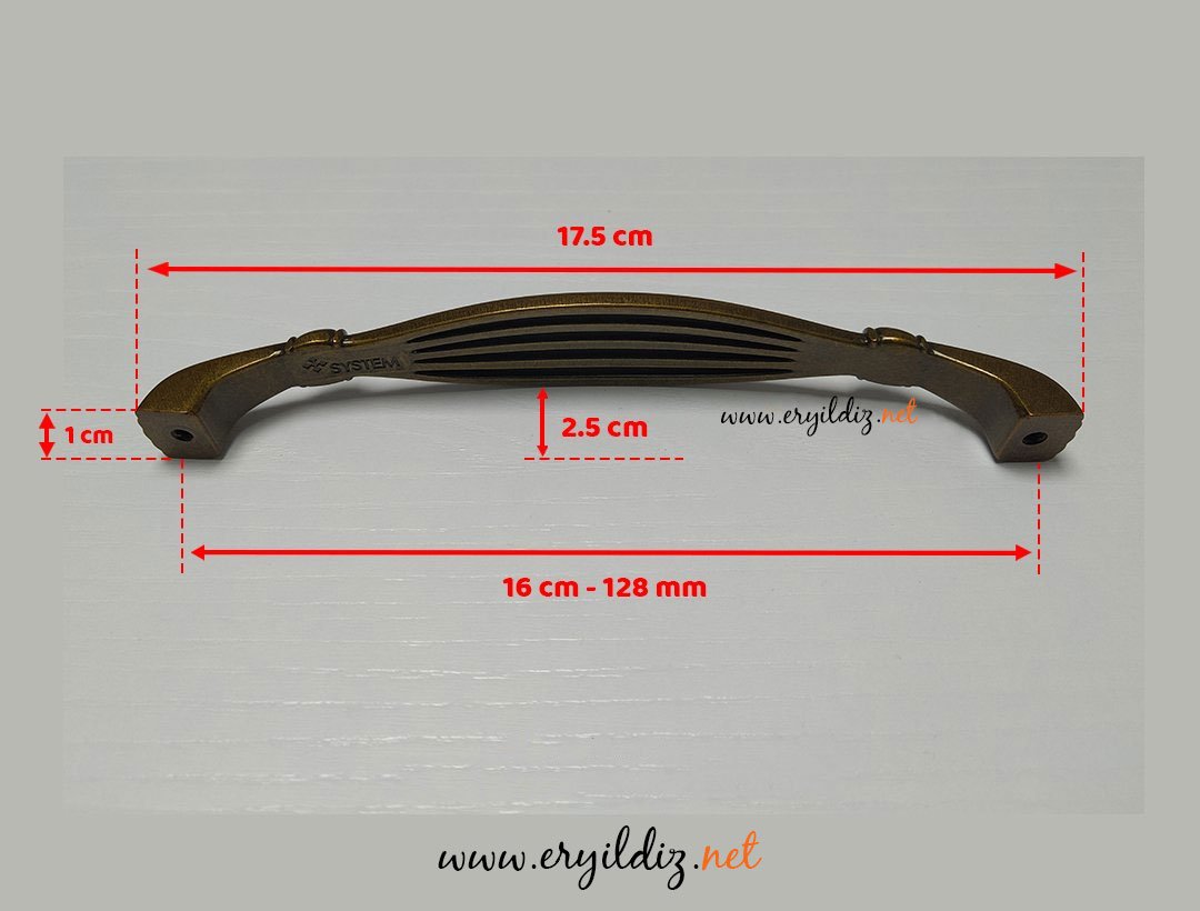 System SY 4485 Mobilya Kulp Antik Eskitme - 160 mm Eryıldız Hırdavat