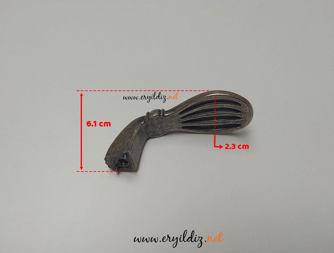System SY 4485 Mobilya Kulp Antik Gümüş - Düğme - 8 mm Eryıldız Hırdavat