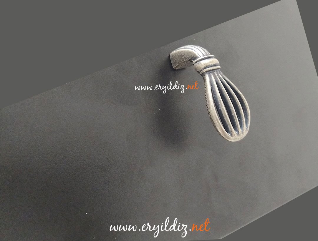 System SY 4485 Mobilya Kulp Antik Gümüş - Düğme - 8 mm Eryıldız Hırdavat
