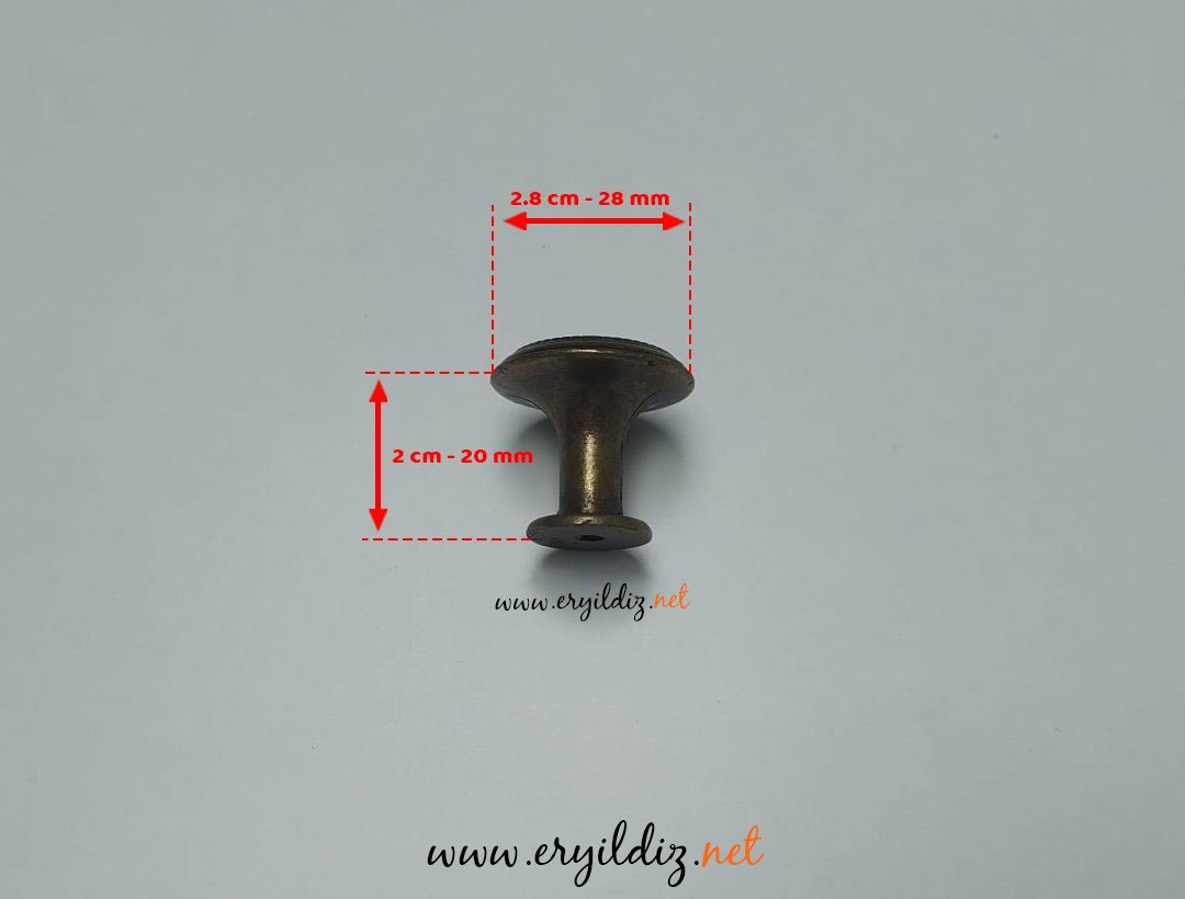 Venüs Düğme Mobilya Kulp Altın Bordo Eryıldız Hırdavat