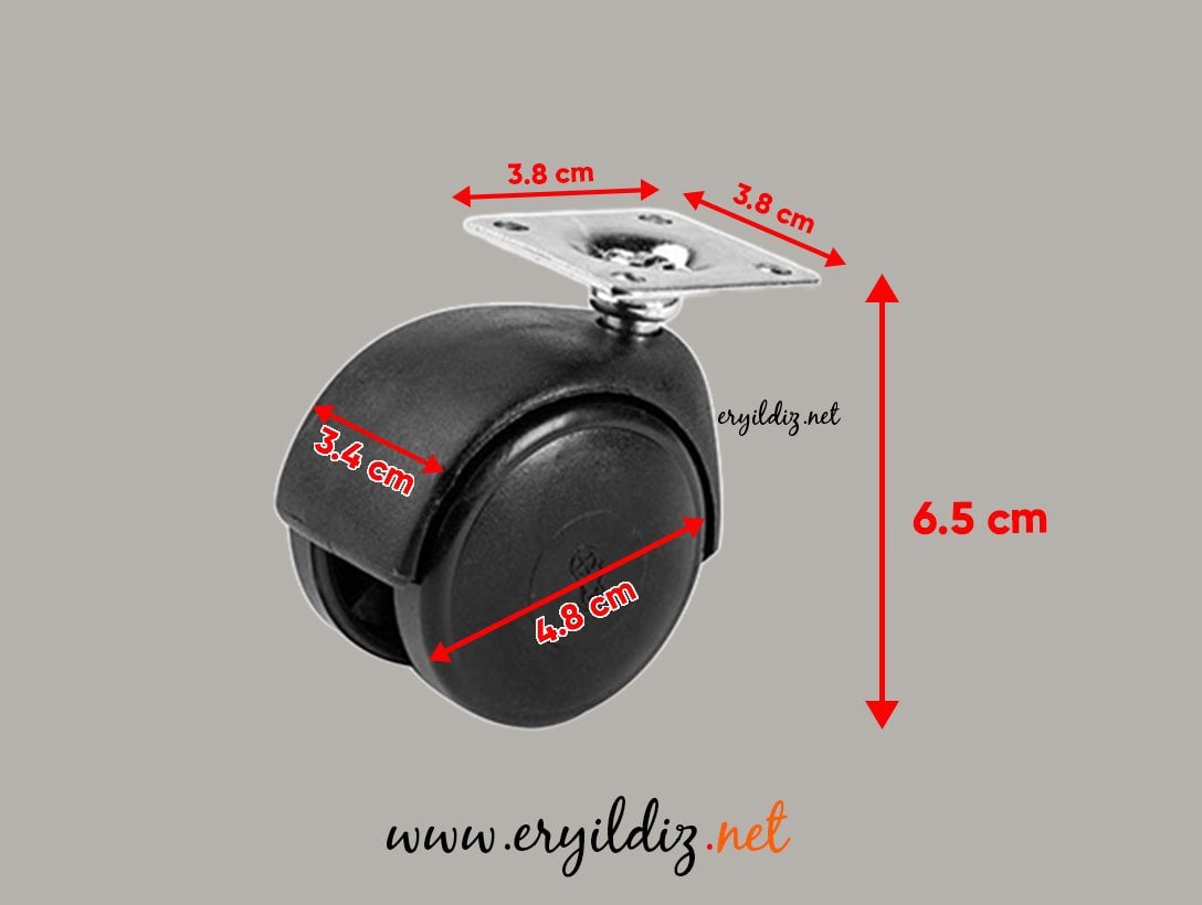 HTS 401 Plastik Büyük Tablalı Mobilya Tekeri Eryıldız Hırdavat