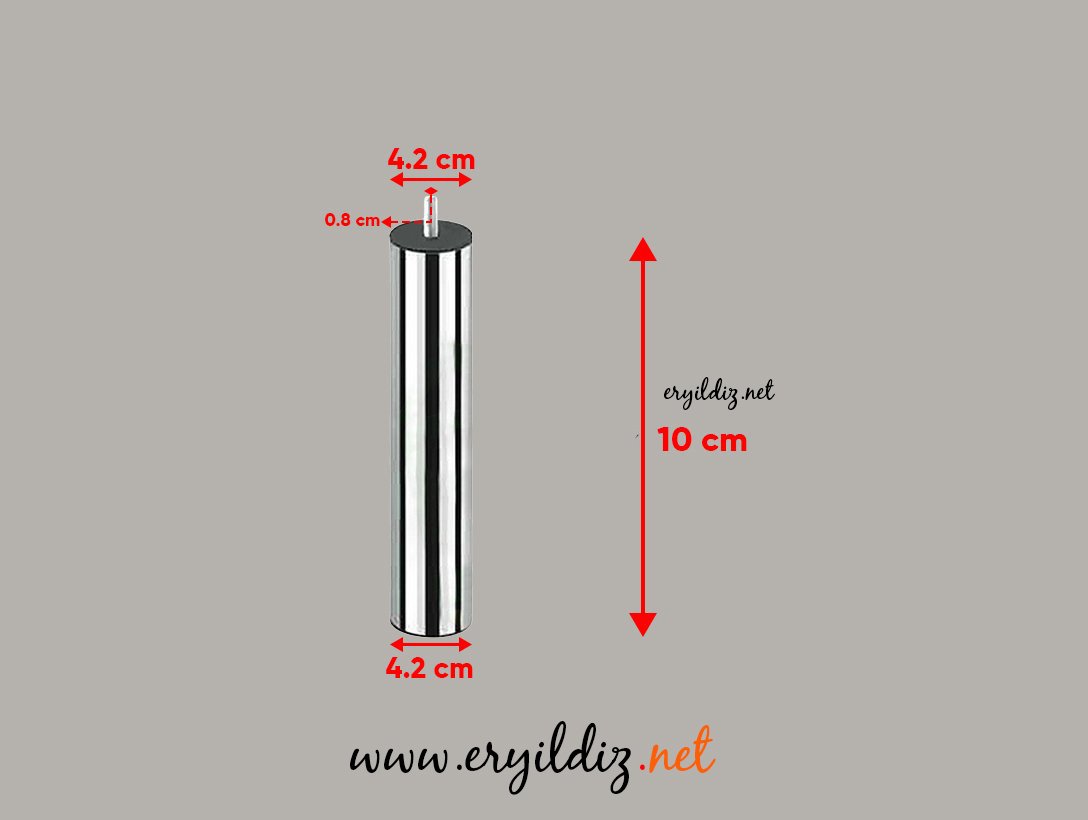 Çağrı Metal Ara Krom Mobilya Ayak Çap: 42 10 cm Eryıldız Hırdavat