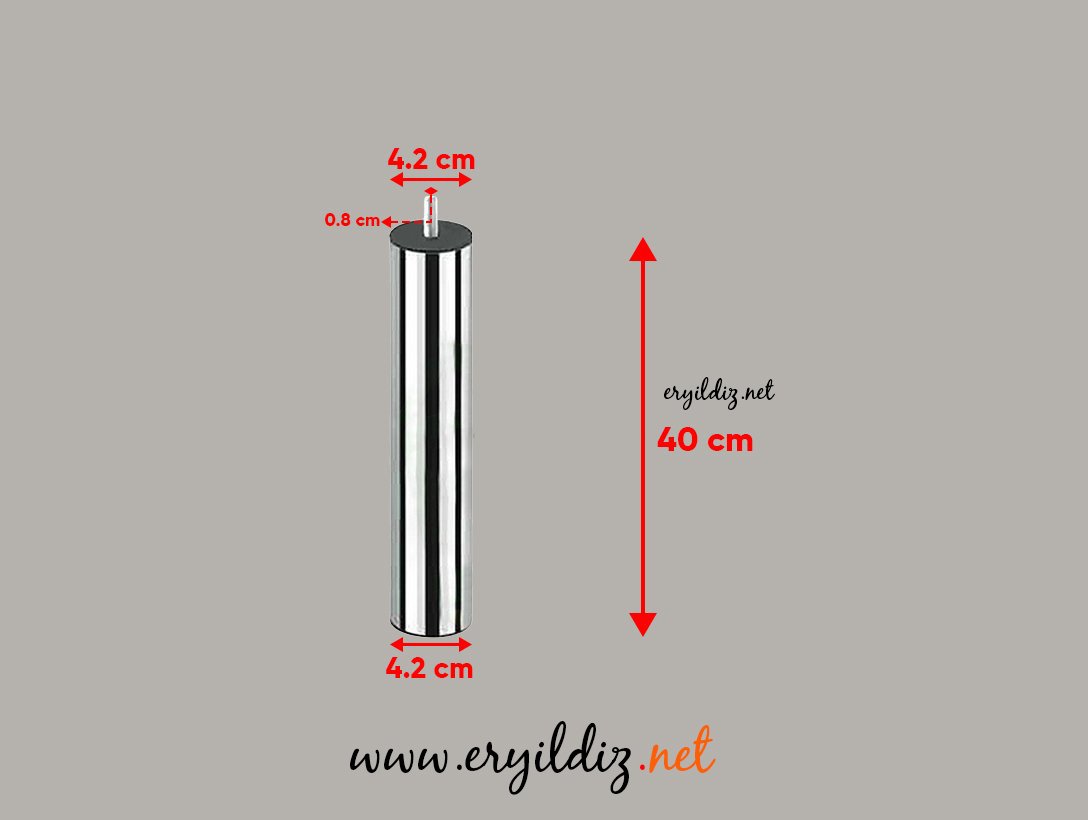 Çağrı Metal Ara Krom Mobilya Ayak Çap: 42 40 cm Eryıldız Hırdavat