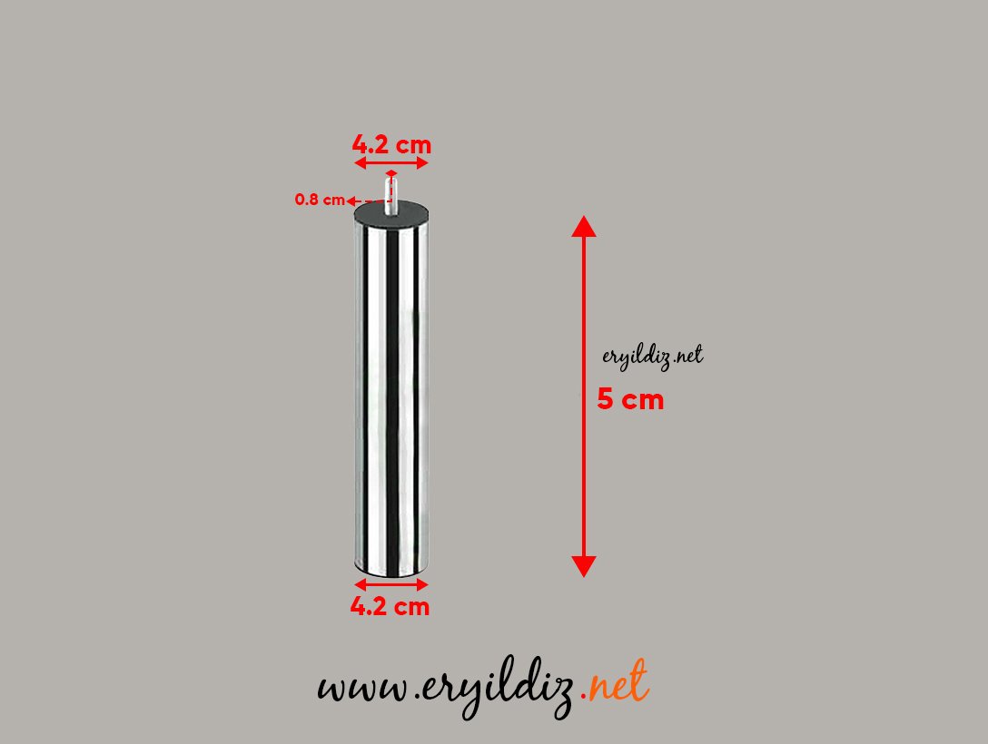 Çağrı Metal Ara Krom Mobilya Ayak Çap: 42 5 cm Eryıldız Hırdavat