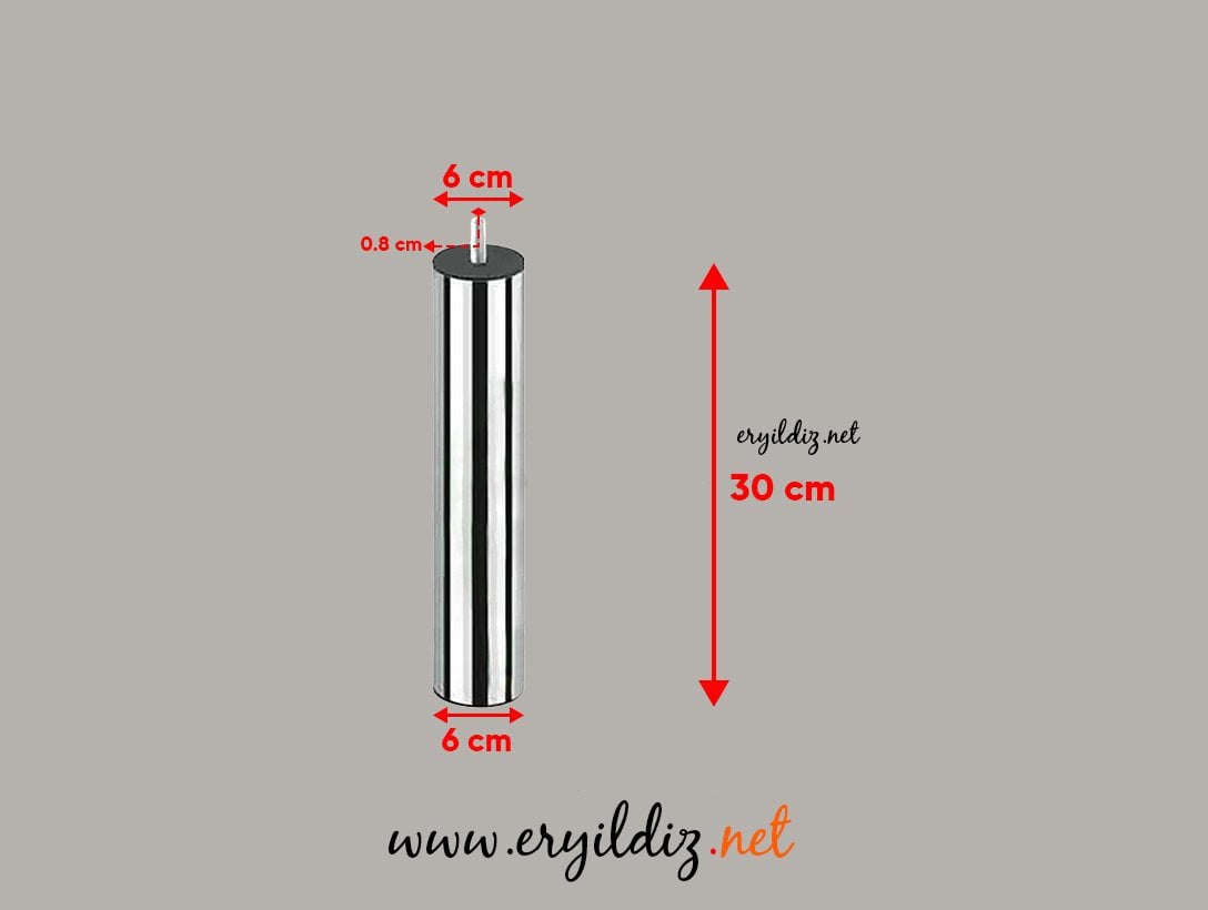 Ara Krom Mobilya Ayak Ç:60 30 cm Eryıldız Hırdavat