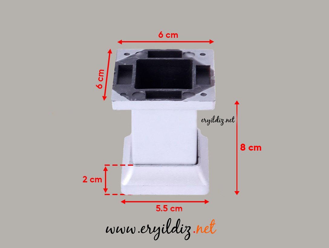 Ardıç Kare Mobilya Ayak 8 cm Eryıldız Hırdavat 