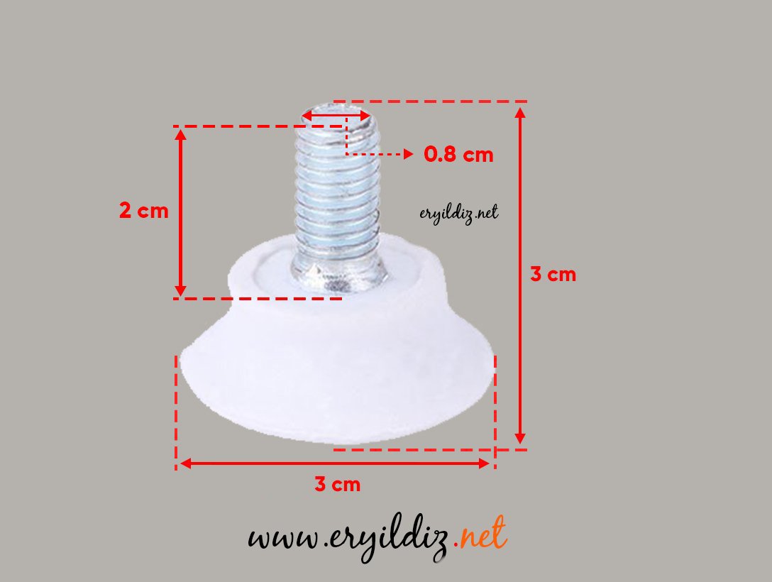 Ersan Bingo Mobilya Ayak 10 Lu Küçük - Beyaz Eryıldız Hırdavat