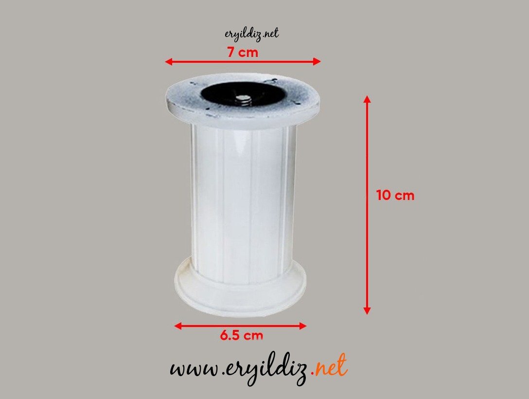 Elvin Çizgili Mobilya Ayak 10 cm Beyaz Eryıldız Hırdavat