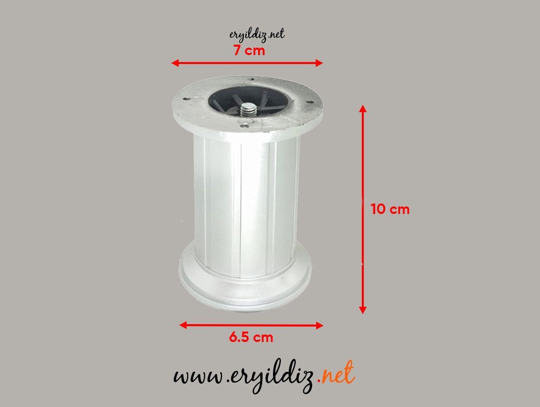 Elvin Çizgili Mobilya Ayak 10 cm Saten Eryıldız Hırdavat