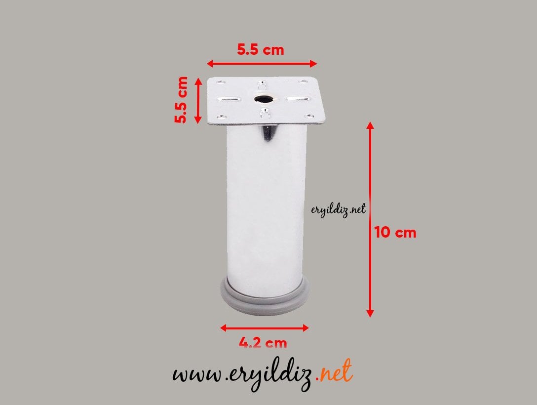 Eroğlu Plastik 42 lik Alt - Üst Ayarlı Mobilya Ayak 10 cm Eryıldız Hırdavat