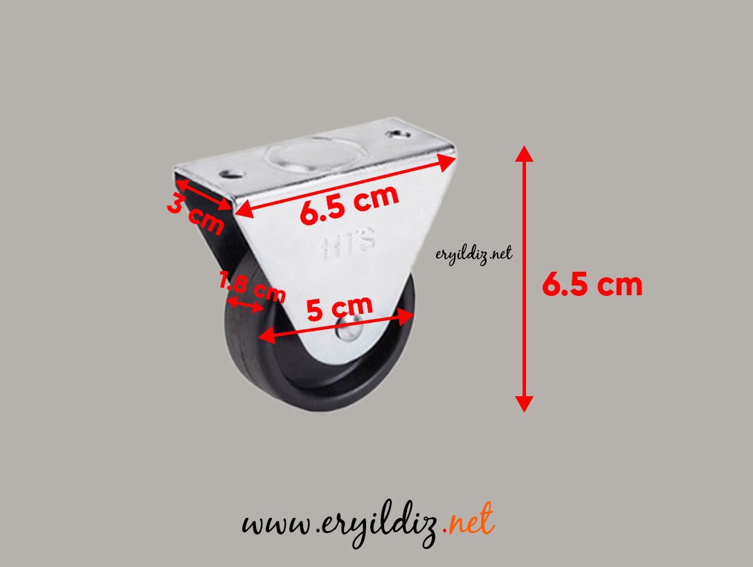 Sabit Mobilya Tekeri 5 cm Eryıldız hırdavat