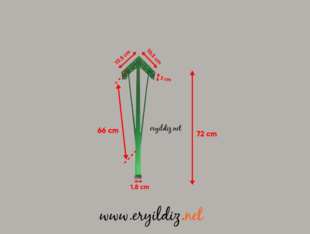 Henda Ferforje Masa Ayağı Yeşil 72 cm Eryıldız Hırdavat